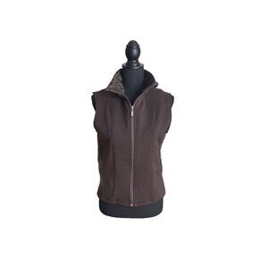 Wooly Bully Wear Women's Brown Fleece Lined Vest With Zip Pockets M